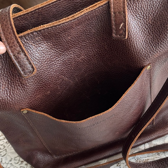 Portland leather goods, crossbody full tote, cold brew. - Picture 14 of 15